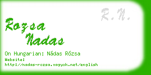 rozsa nadas business card