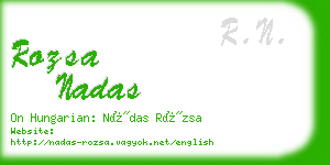 rozsa nadas business card